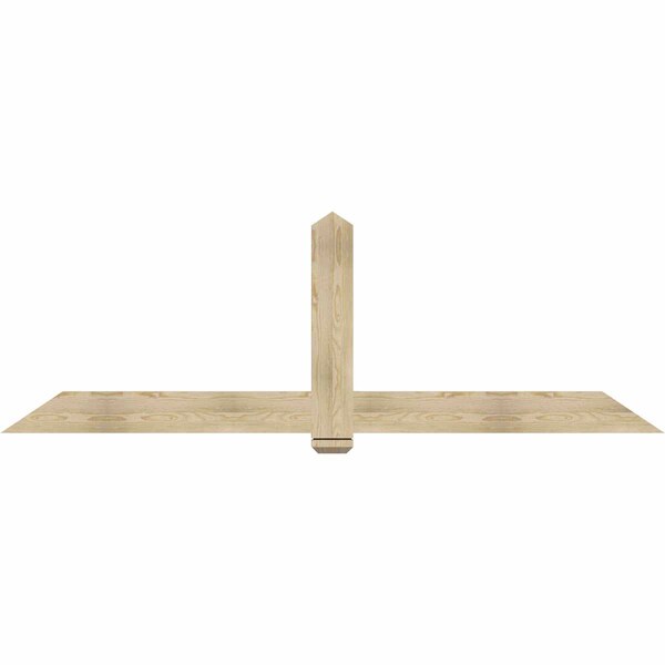 Ekena Millwork Eugene Rough Sawn Timber Gable Bracket, Douglas Fir, 96"W x 32"H x 2"D x 6"F, 8/12 Pitch GBW096X32X0206EUG00RDF - main
